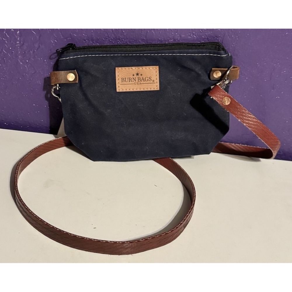 Burn Bag US Wax Canvas Firehose Cross Body Tote Bag  Purse Pack New Tags